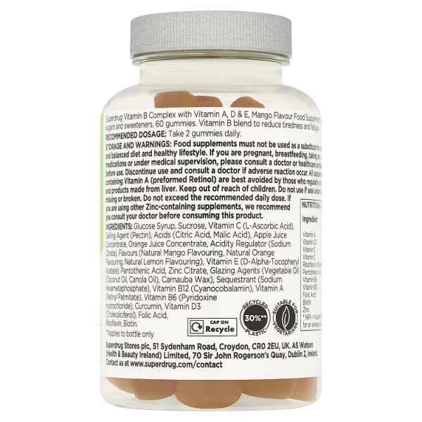 Superdrug B Vitamin Complex Vegetarian Gummies 60s