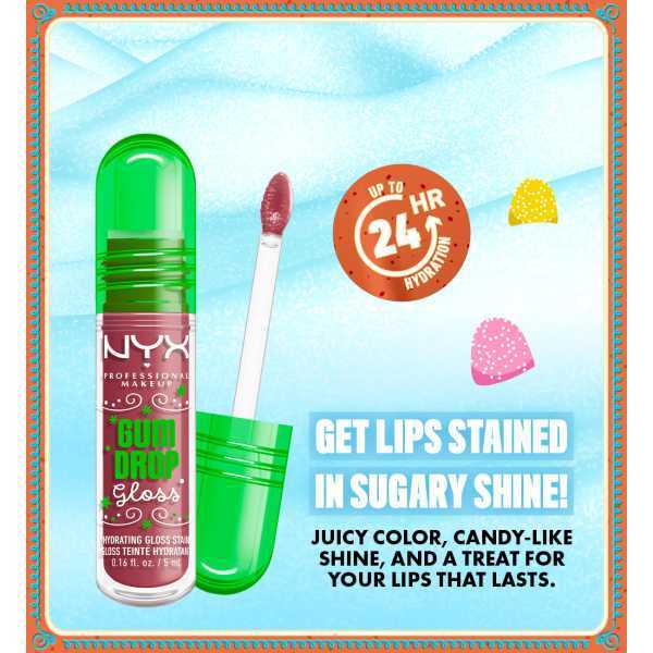 NYX Professional Makeup Gum Drop Gloss Bubblegum Burst