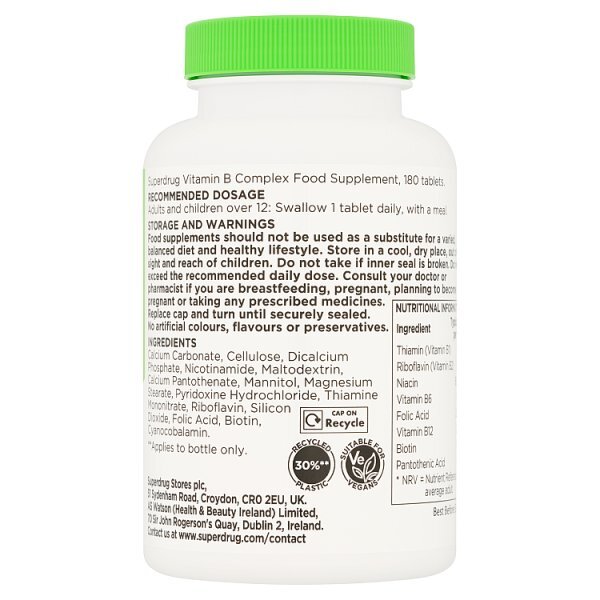 Superdrug Vitamin B Complex 180s