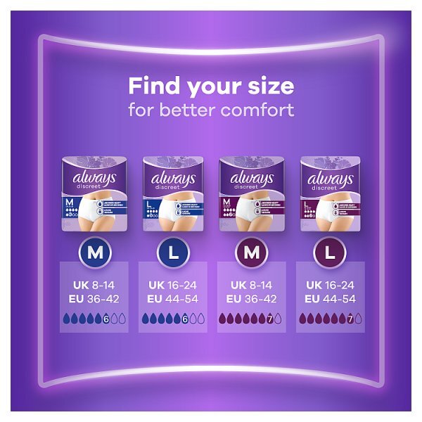 Always Discreet Underwear Incontinence Pants Normal M 12