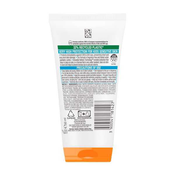 Ambre Solaire Kids Sensitive Sun Cream SPF50+ 50ml Travel