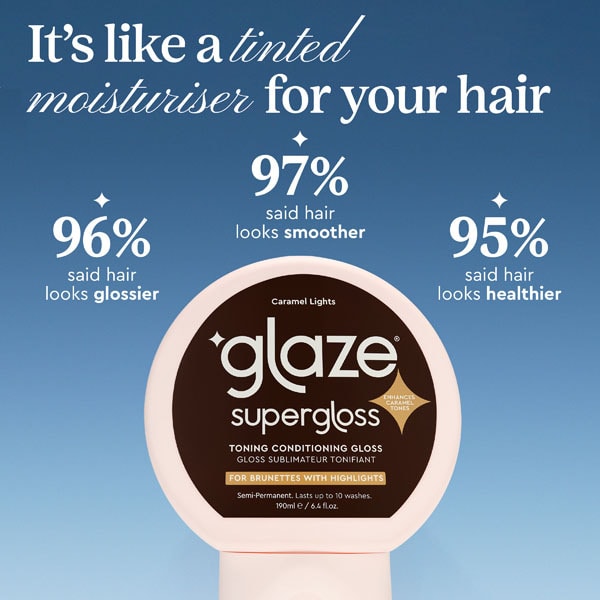 Glaze Supergloss Toning Conditioning Gloss Caramel Lights 190ml