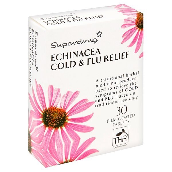 Superdrug Echinacea Cold and Flu Tablets X 30