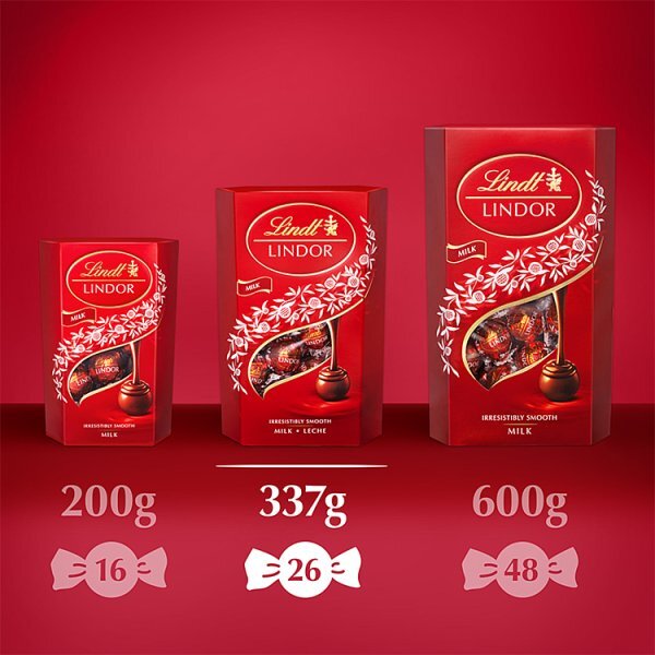 Lindt Lindor Milk Chocolate Box Selection 337g