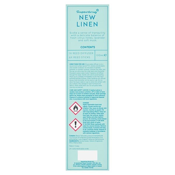 Superdrug Linen Reed Diffuser 100ml