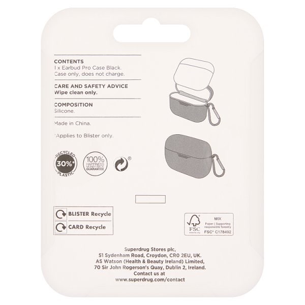 Superdrug Airpod Pro Case Black