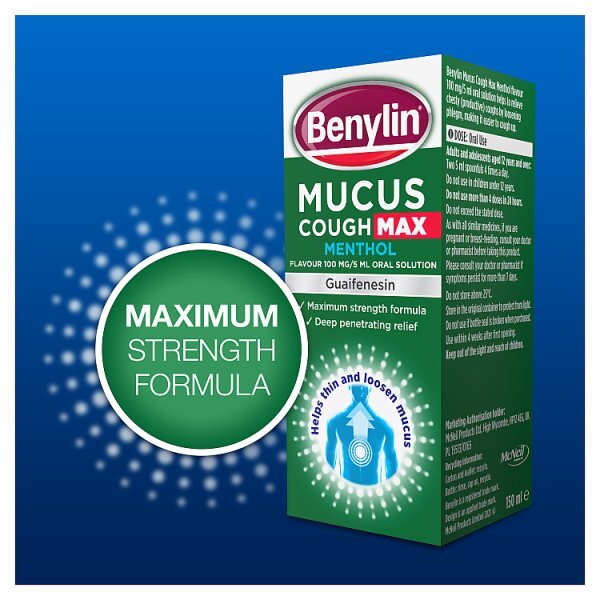 Benylin Mucus Cough Max Menthol Syrup 150ml