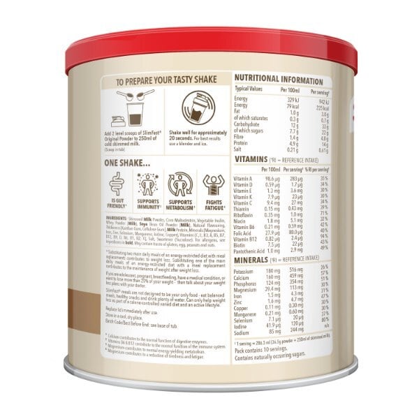 Slimfast Powder Tin Vanilla 365G