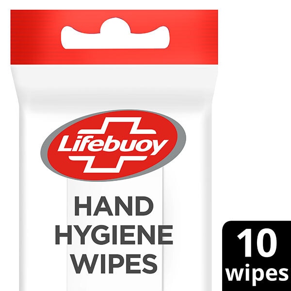 DNR Lifebuoy Hand Hygiene Wipes Total 10, 10 Wipes