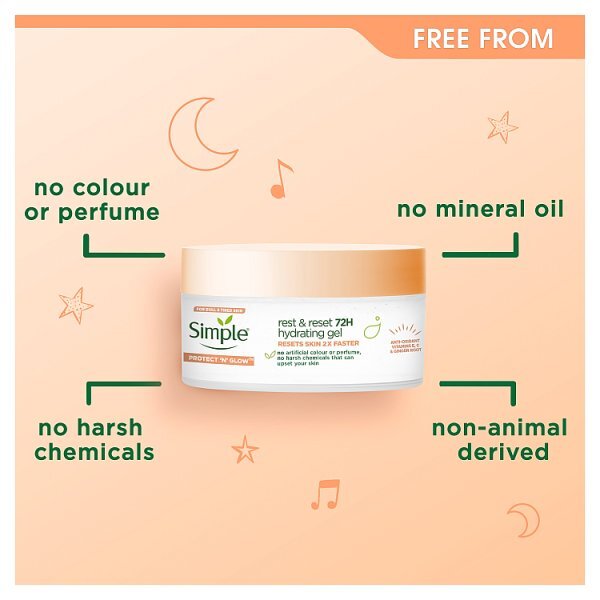 Simple Protect 'N' Glow Rest & Reset 72h Hydrating Gel 50ml