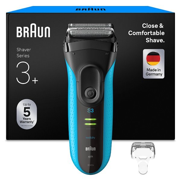 Braun Series 3+ Electric Shaver For Men, 3040S