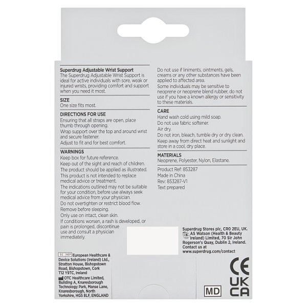 Superdrug Adjustable Wrist Support