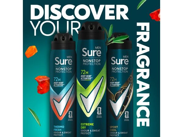 Sure Men Nonstop Protection Extreme Dry Anti-Perspirant Aerosol 250 ml