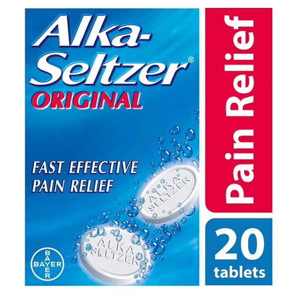 Alka Seltzer Original Fast Effective Pain Relief Effervescent 20 Tablets