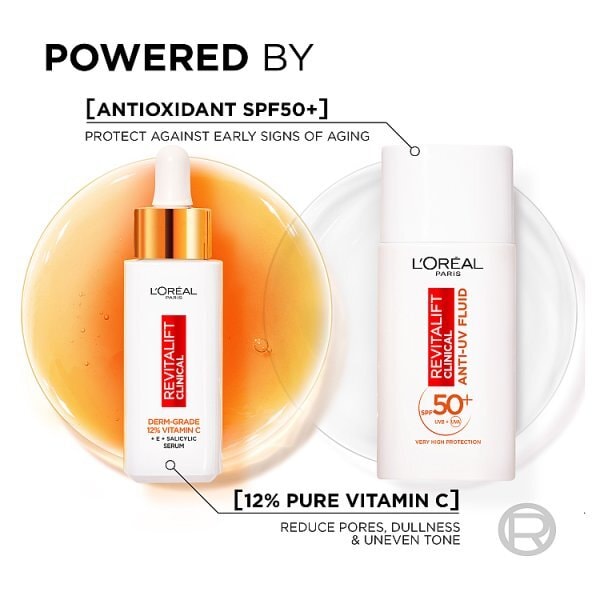L'Oréal Paris 12% Vitamin C Serum & SPF 50 UV Fluid Duo 50ml