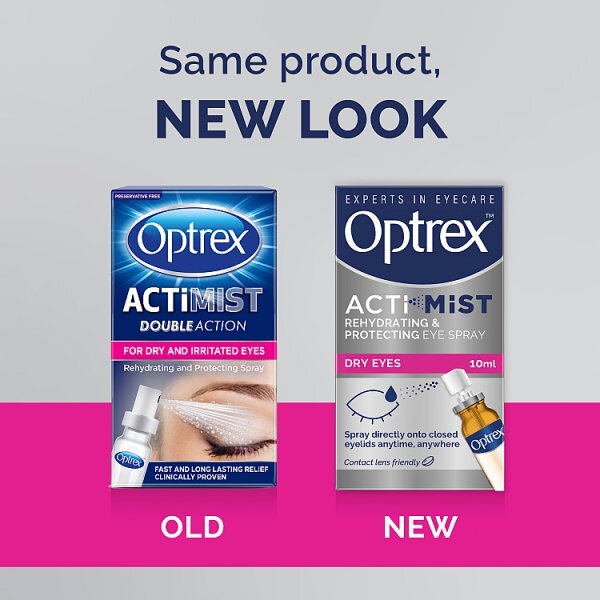 Optrex ActiMist Double Action Spray Dry Irritated Eyes 10ml