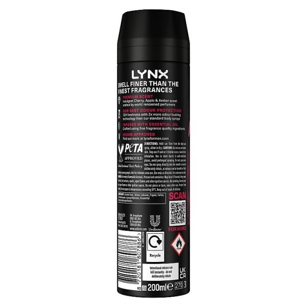 Lynx Fine Fragrance Collection Cherry Spritz Body Spray 200Ml