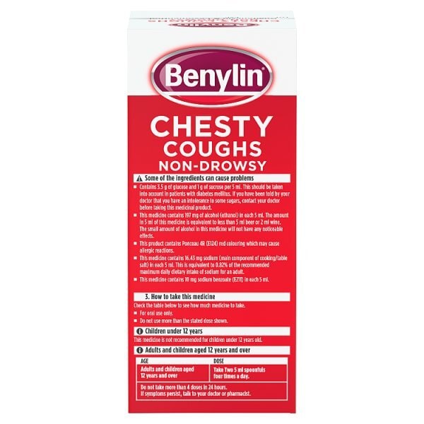 Benylin Non Drowsy Chesty Cough Syrup 300ml