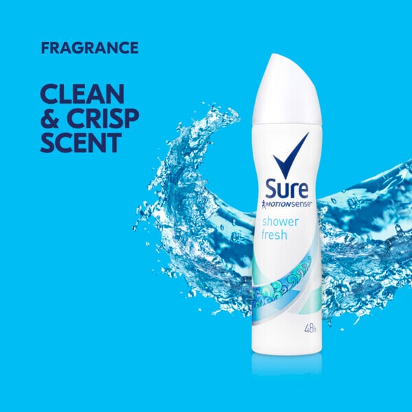 Sure Deodorant Aerosol Shower Fresh 150ml