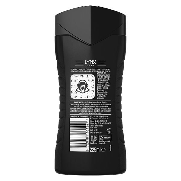 DNR Lynx Bodywash Shower Gel Java 225ml