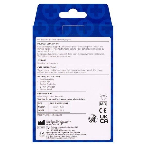 Superdrug Elasticated Ankle Joint Support Large