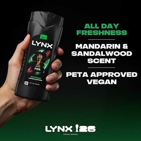 Lynx 3-in-1 Body Wash Shower Gel Africa 500ml