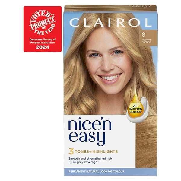 Clairol Nice'n Easy Hair Dye 8 Medium Blonde