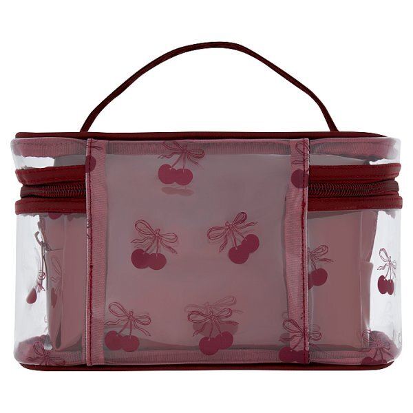 Superdrug Cherry Burgundy Large PVC Cosmetic Bag 3 Pack