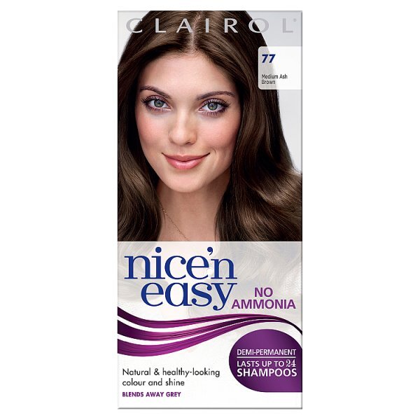DNR Clairol Nice'n Easy No Ammonia Hair Dye, 77 Medium Ash B