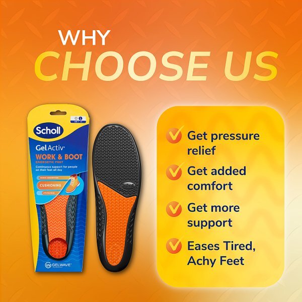 Scholl Gel Activ Insole Work & Boot Large