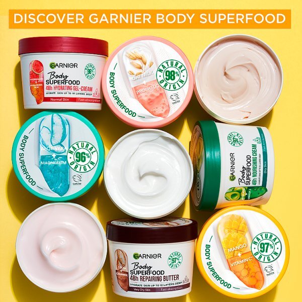 Garnier Body Superfood, Body Cream, Vitamin C & Mango, 380Ml