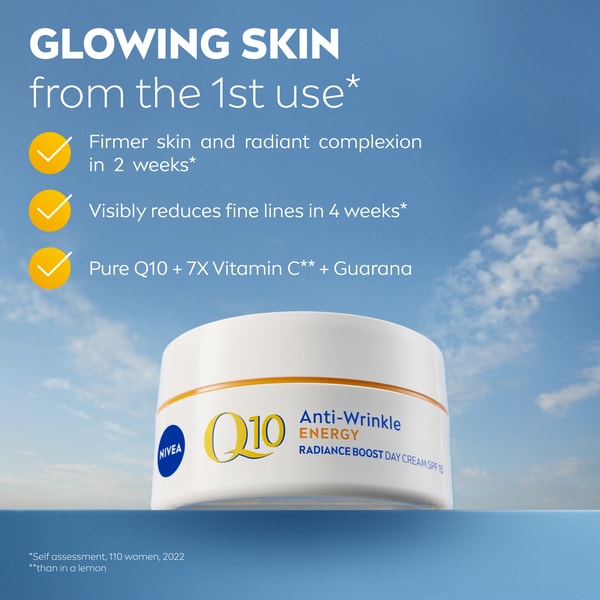 NIVEA Q10 Energy Healthy Glow Day Cream + Vit C SPF15 50ml