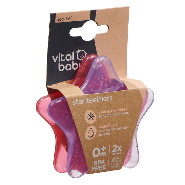 Vital Baby Soothe Star Teethers 2pk