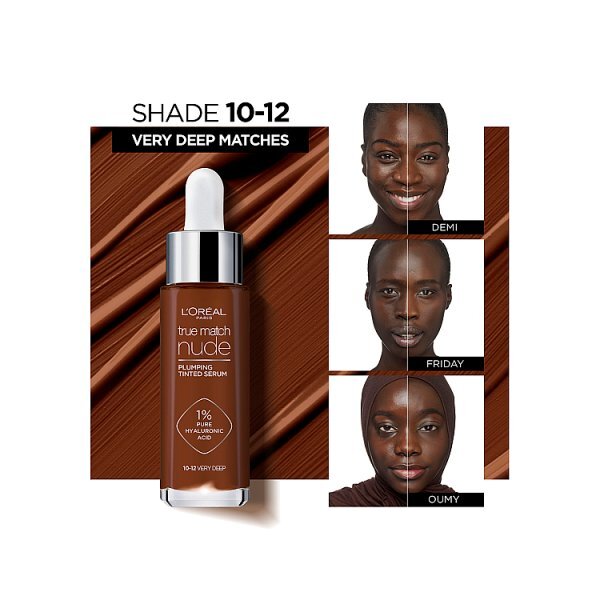 L'Oréal Paris True Match Nude Tinted Serum 10-12 Very Deep