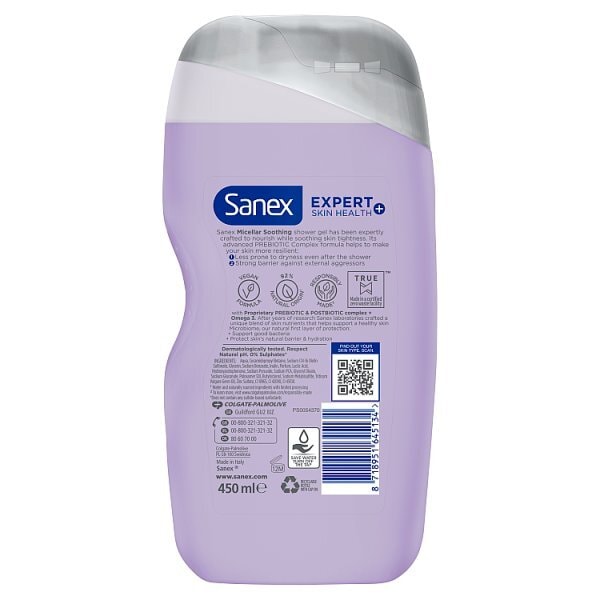 Sanex Expert Skin Health+ Micellar Soothing Shower Gel 450Ml