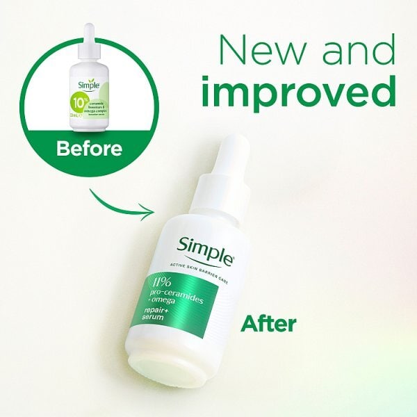 Simple Repair+ 11% Pro-Ceramide + Omega Serum 30 ml