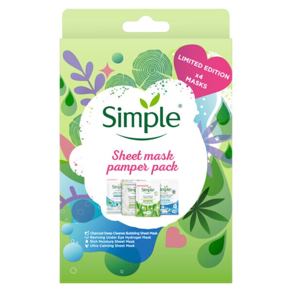 Simple Sheet Mask Pamper Pack (4 X Sheet Mask)