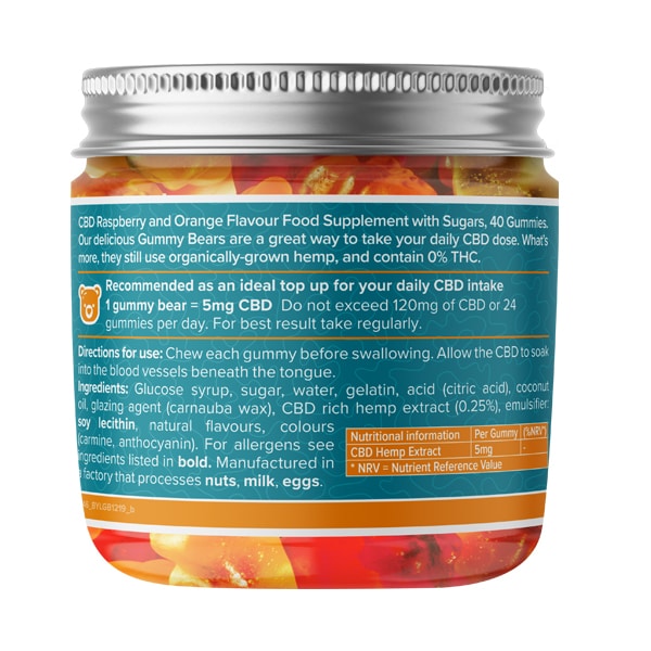 Be You Gummy Bears Mixed Fruit Flavour 5mg 40 units