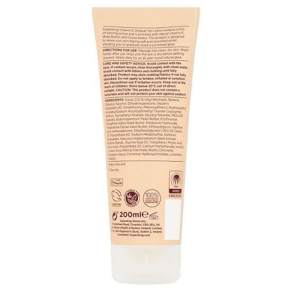 Vitamin E Gradual Tan Medium 200ml