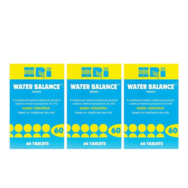 HRI Water Balance Mild Water Retention 60 Tablets  Bundle x3