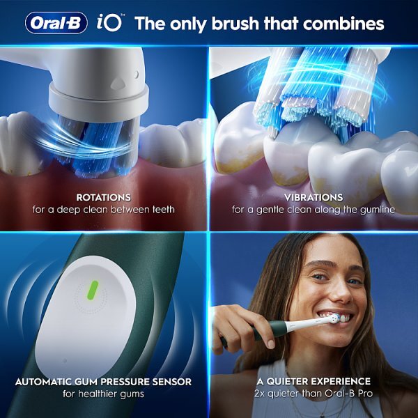 Oral-B iO2 Forest Green Electric Toothbrush + Travel Case
