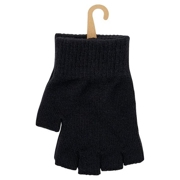 Superdrug Fingerless Gloves Black