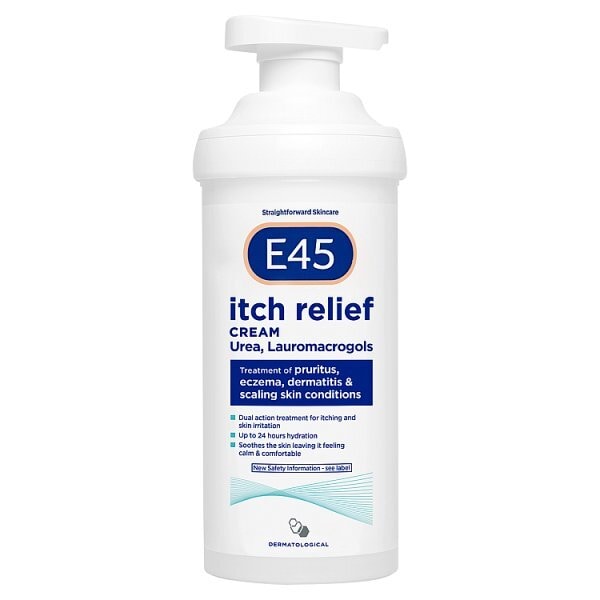 E45 Itch Relief Cream for Itchy, Irritated Skin & Eczema - 500g