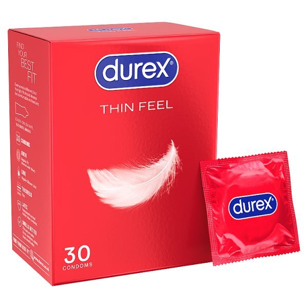 Durex Thin Feel Condoms Enhanced Sensitivity Regular Fit 30s