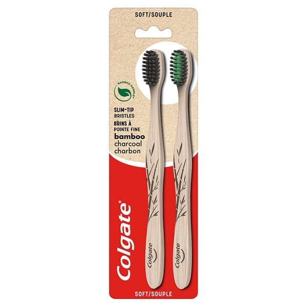 DNR Colgate Bamboo Charcoal Soft Toothbrush X2