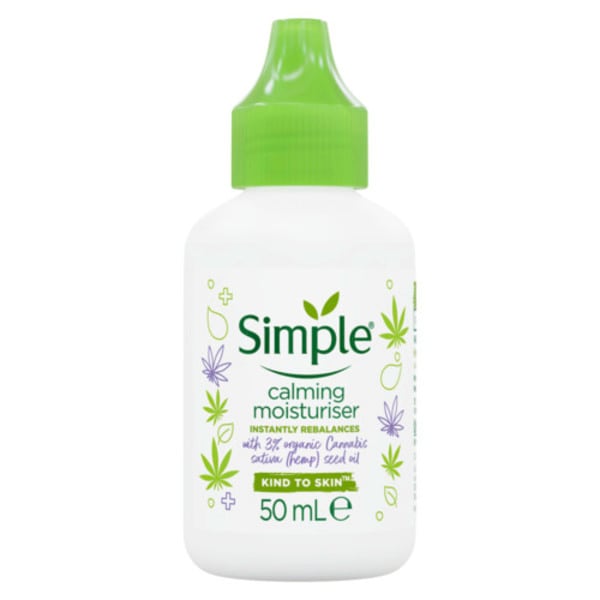 Simple Hemp Calming Moisturiser Facial Skin Cream 50ml 