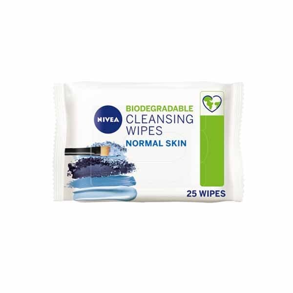 Nivea Biodegradable Face Cleansing Wipes Normal Skin 25'S