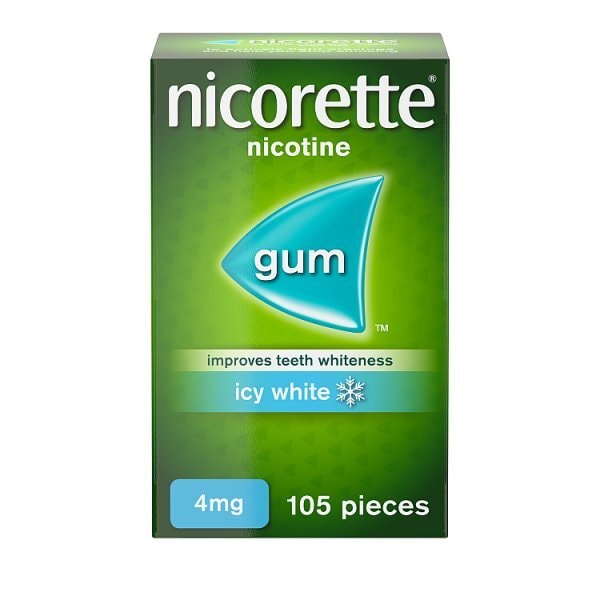 Nicorette Icy White 4mg Nicotine Gum 105s (Stop Smoking)