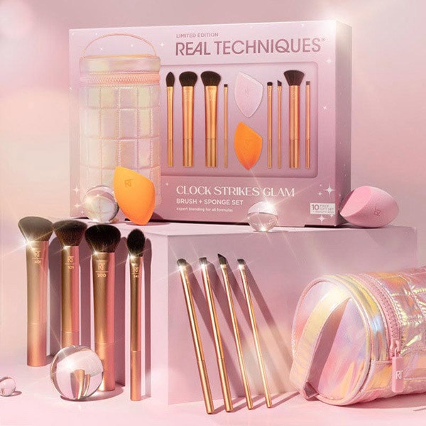 Real Techniques Clock Strikes Glam Brush Set