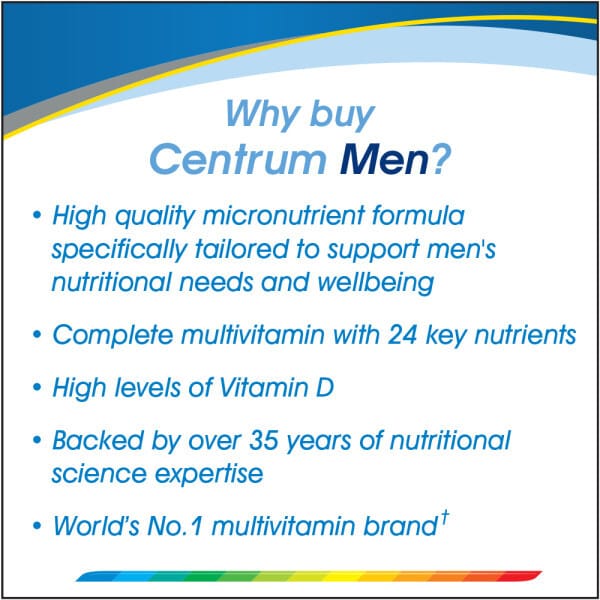 DNR Centrum Men Multivitamins and Minerals - 60 Tablets